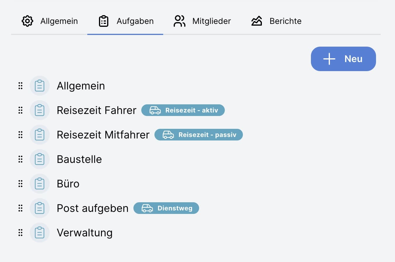 Aufgaben eines Projekts